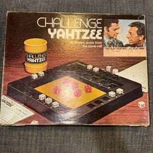 Classic Challenge Yahtzee Game with Black and Yellow Design